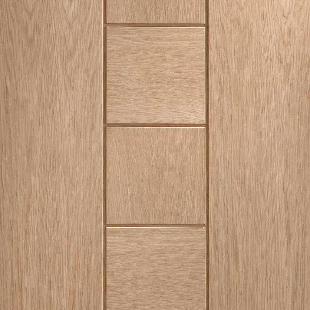 Bespoke Pass-Easi Messina Oak Flush - 3 Sliding Doors and Frame Kit - Prefinished