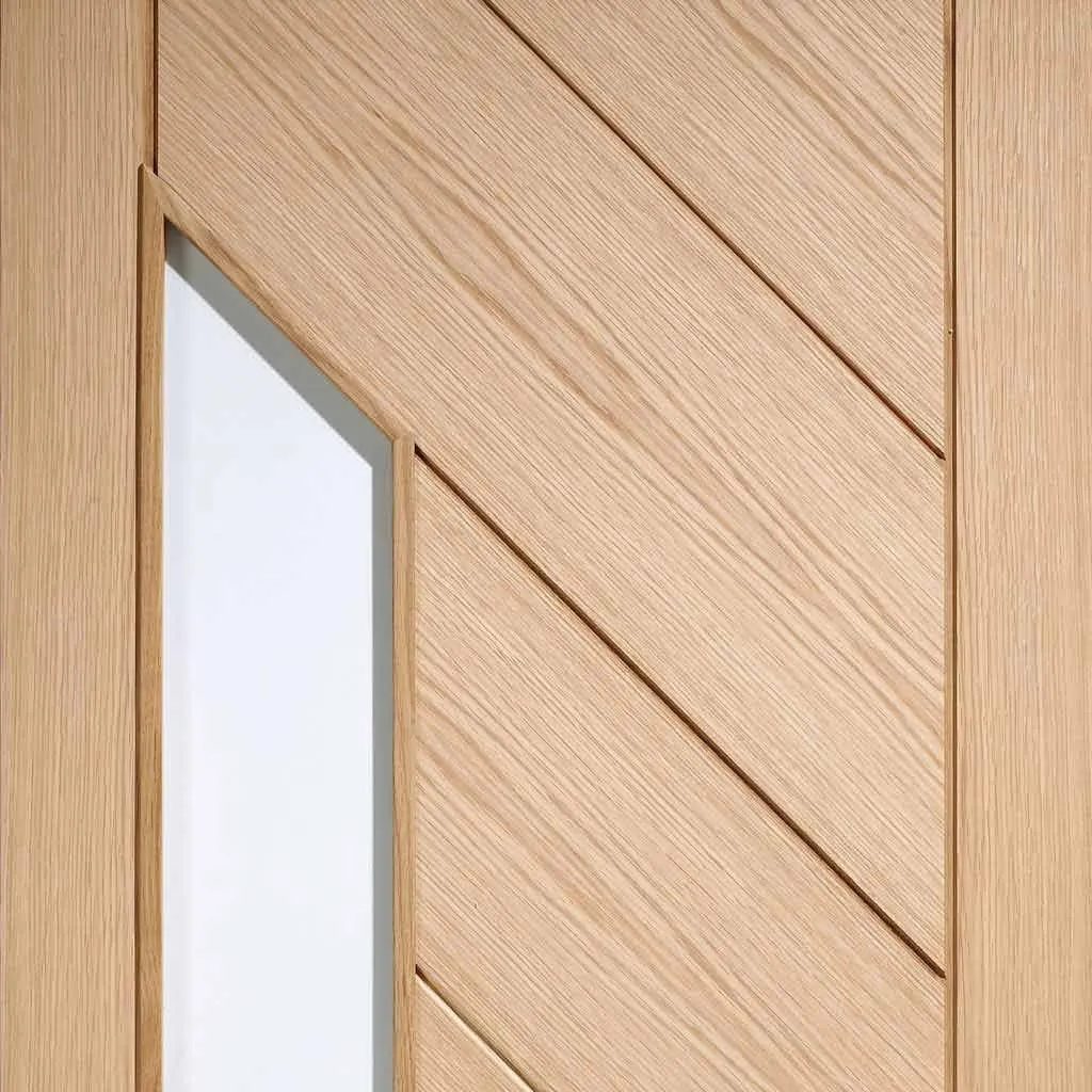 Bespoke Pass-Easi Monza Oak Glazed - 2 Sliding Doors and Frame Kit