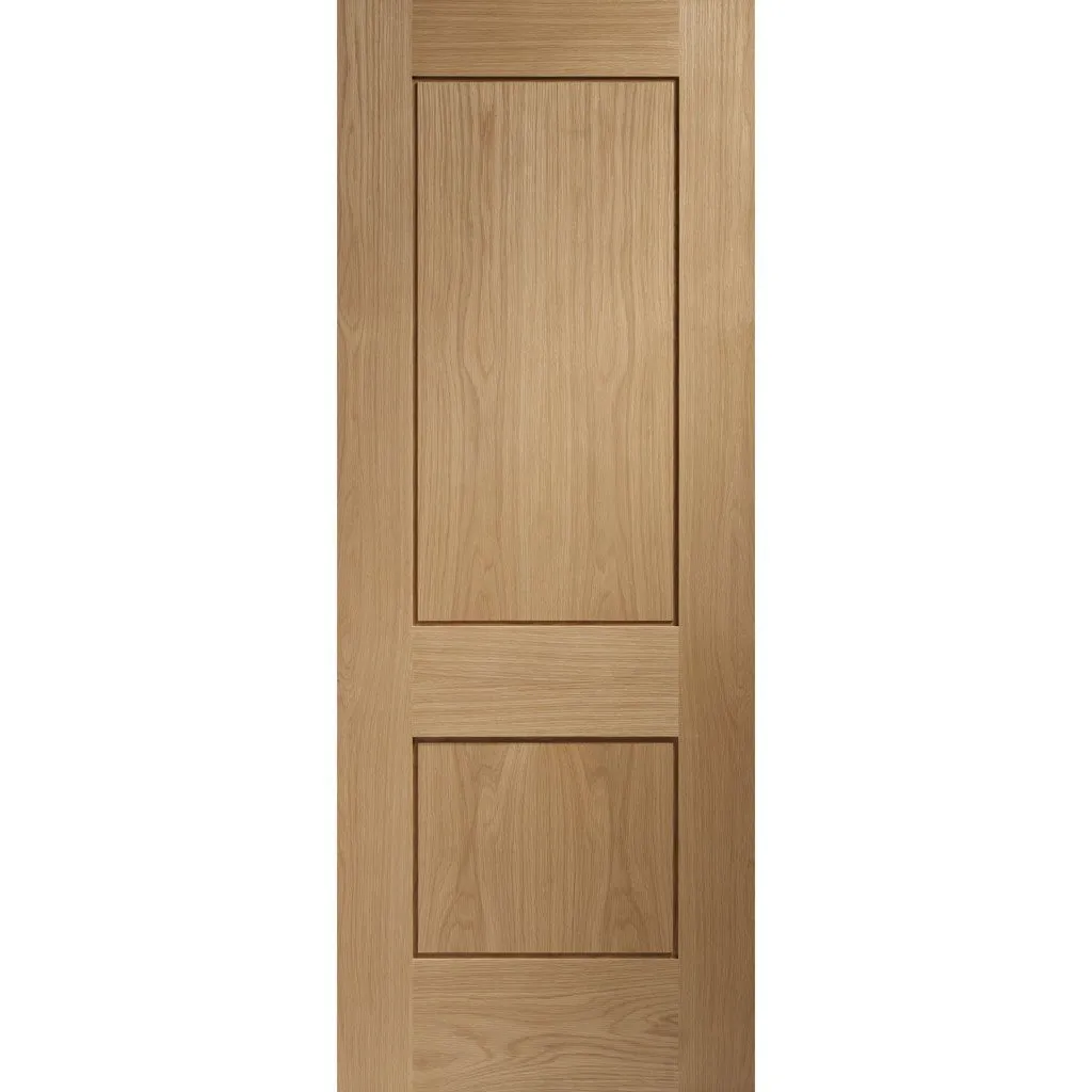 Bespoke Pass-Easi Piacenza Oak 2 Panel Flush - 2 Sliding Doors and Frame Kit - Groove Design