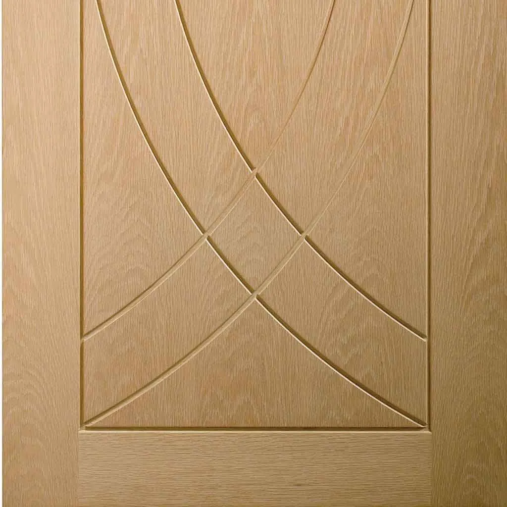 Bespoke Pass-Easi Treviso Oak Flush - 2 Sliding Doors and Frame Kit