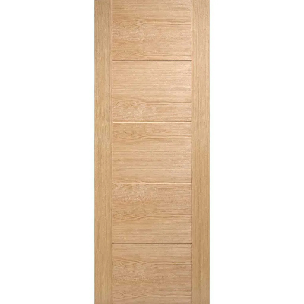 Bespoke Pass-Easi Vancouver Oak 5P Flush Door - 3 Sliding Doors and Frame Kit - Prefinished