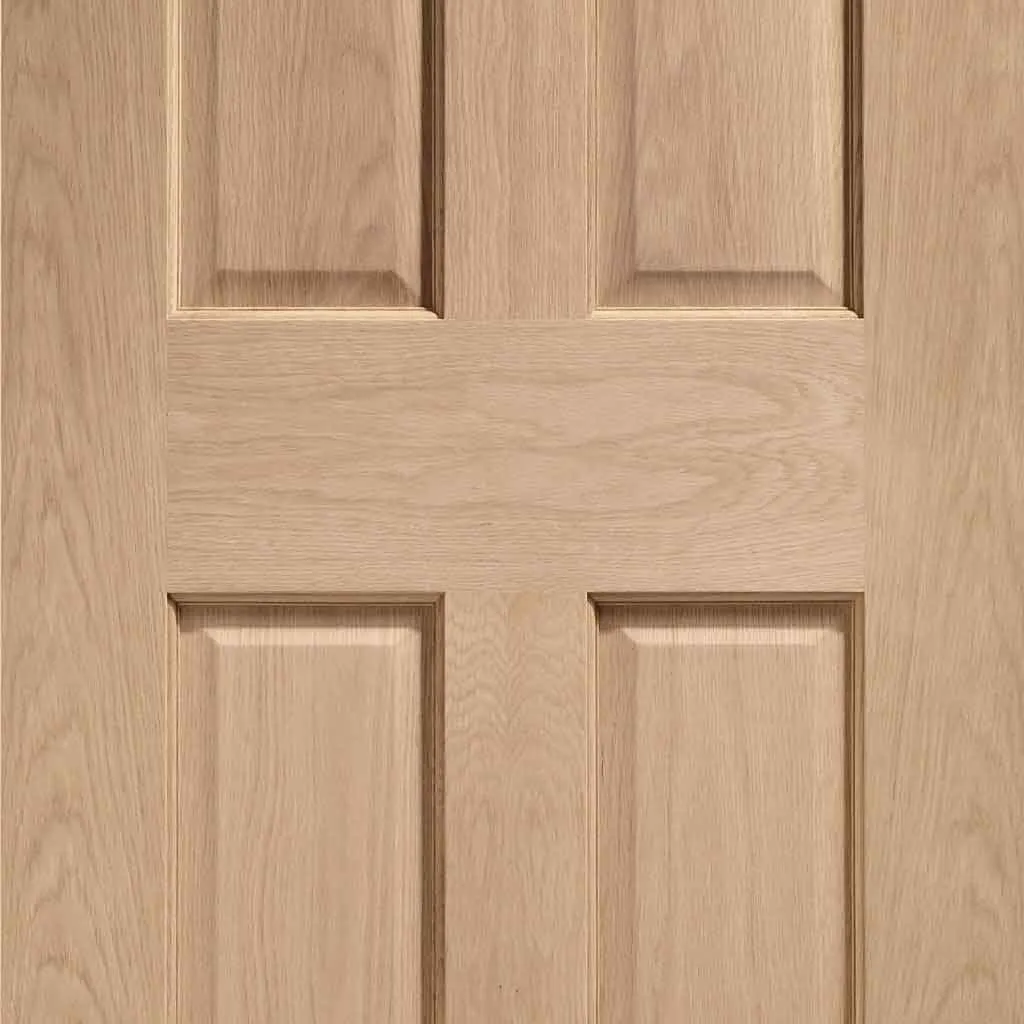 Bespoke Pass-Easi Victorian Oak 4 Panel - 2 Sliding Doors and Frame Kit - Prefinished