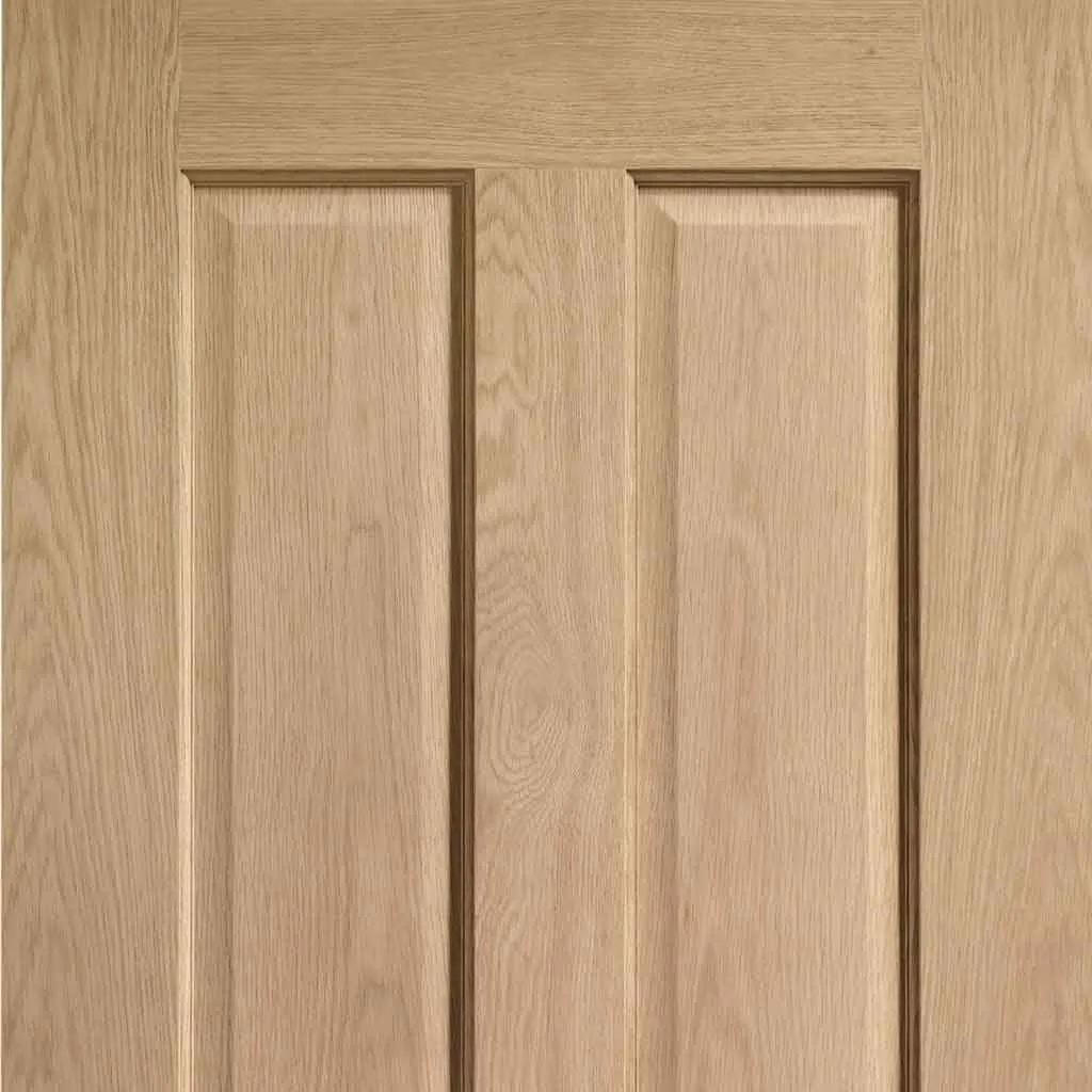 Bespoke Pass-Easi Victorian Oak 4 Panel - 2 Sliding Doors and Frame Kit - Prefinished