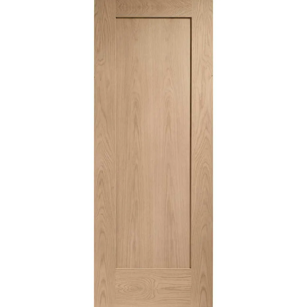 Bespoke Pattern 10 Oak 1 Panel Double Frameless Pocket Door