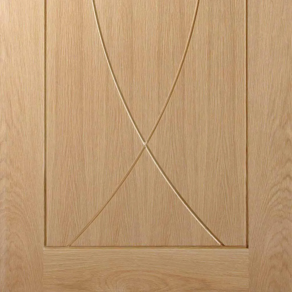 Bespoke Pesaro Oak Flush 4 Door Maximal Wardrobe and Frame Kit - Prefinished