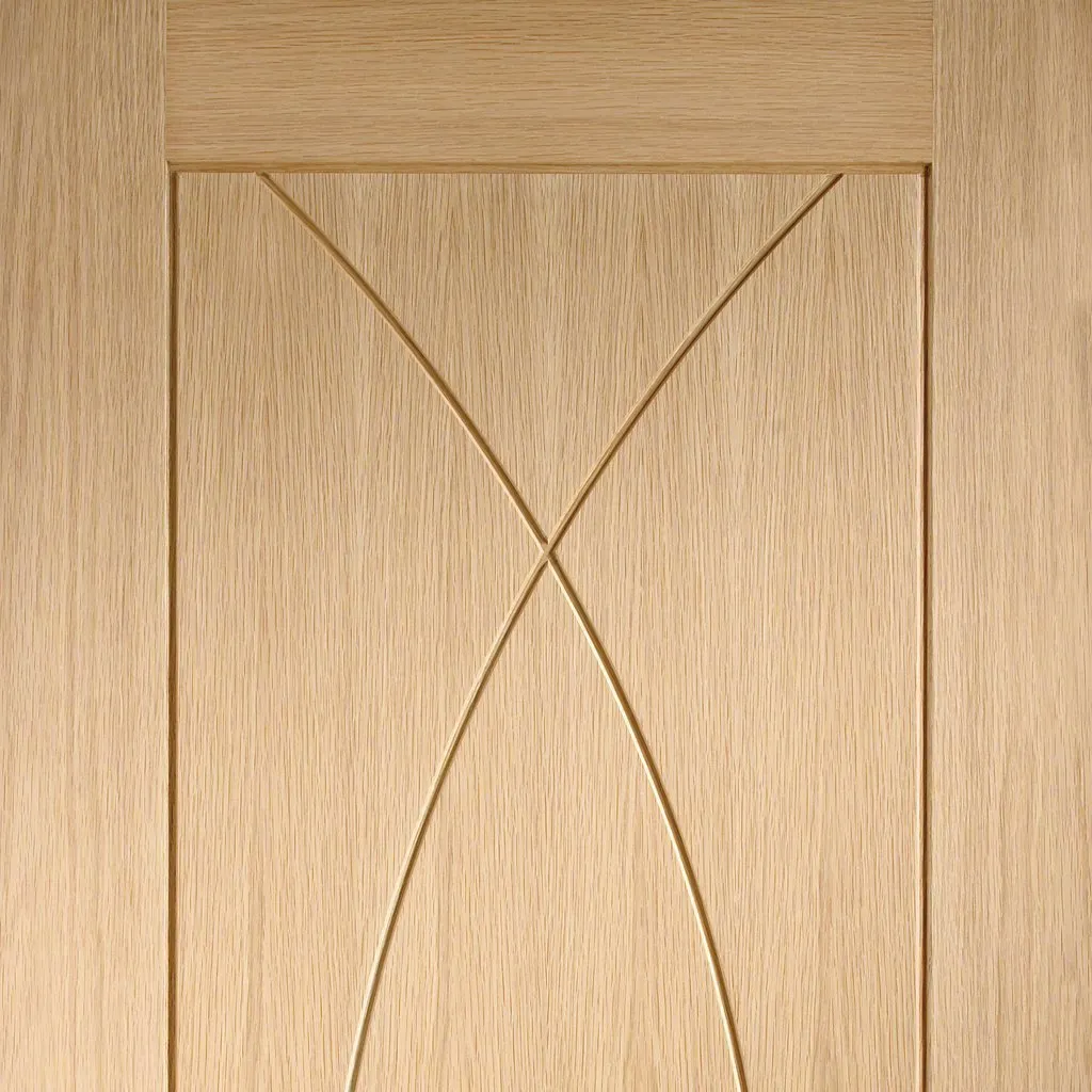 Bespoke Pesaro Oak Flush Double Pocket Door - Prefinished