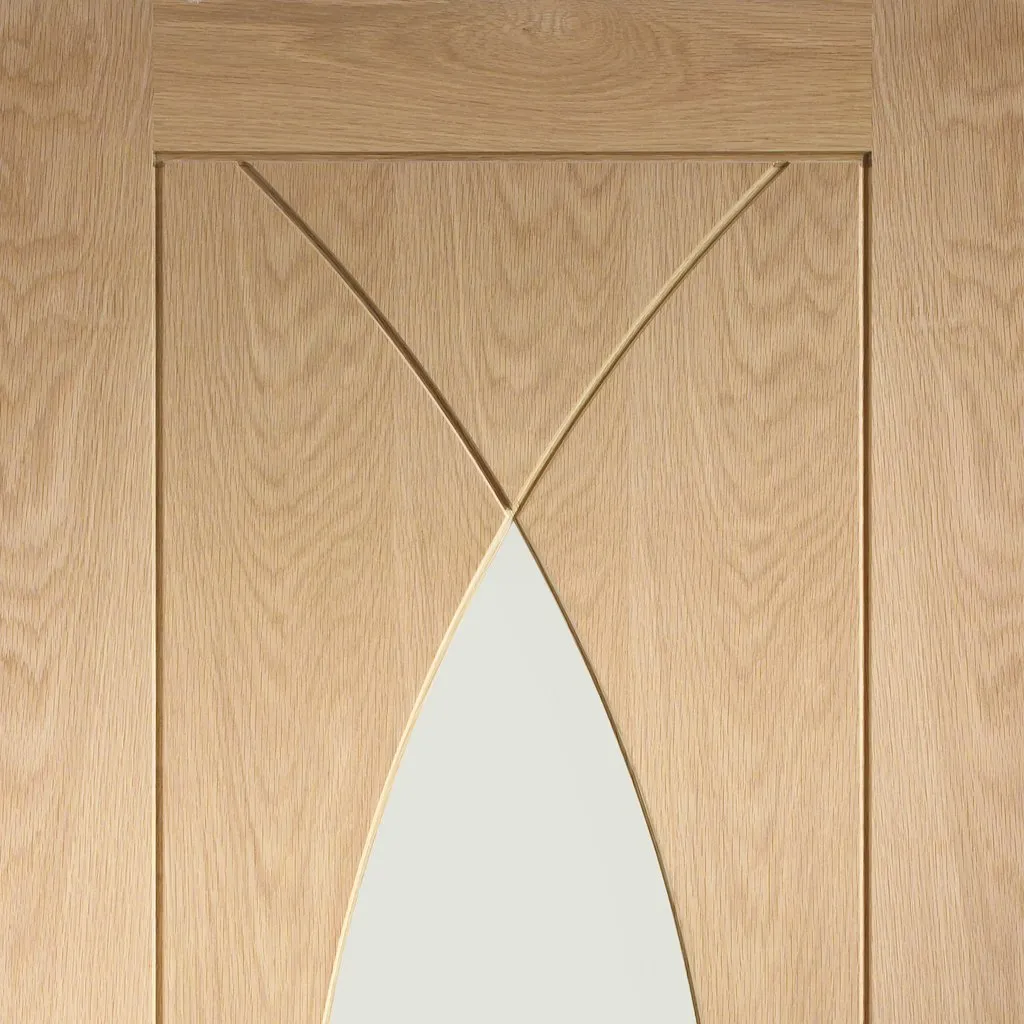 Bespoke Pesaro Oak Glazed Single Pocket Door