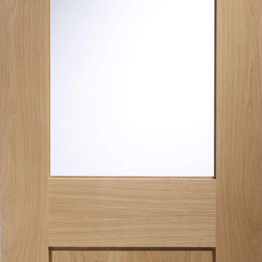 Bespoke Piacenza Oak 1P Glazed Double Pocket Door - Groove Design