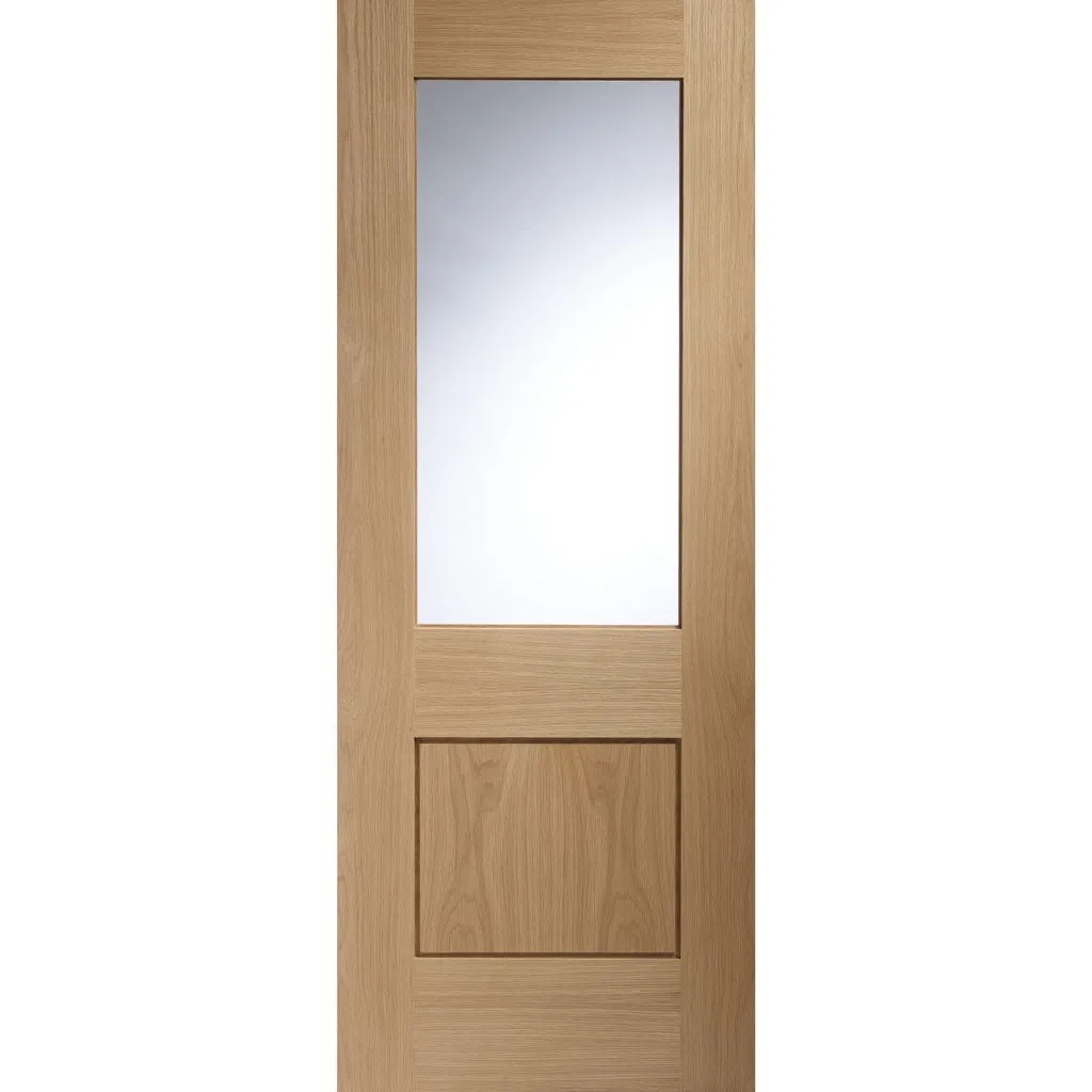 Bespoke Piacenza Oak 1P Glazed Double Pocket Door - Groove Design