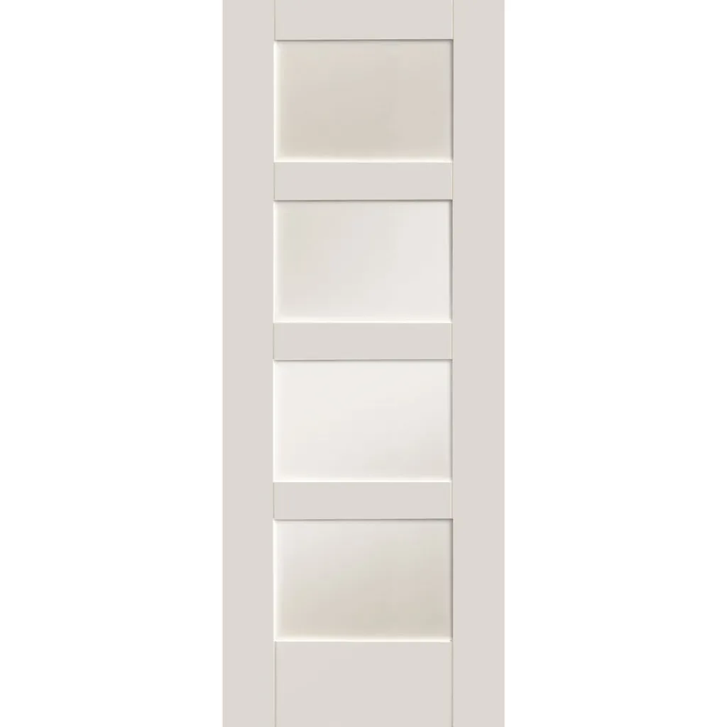 Bespoke Shaker 4P White Primed Single Pocket Door