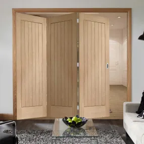 Bespoke Thrufold Suffolk Oak Folding 3 0 Door - Vertical Lining