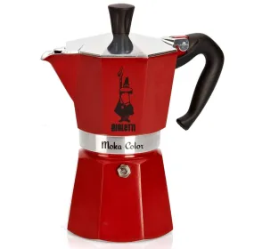 Bialetti Moka Express Stovetop Espresso Maker – 6 Cup – Red