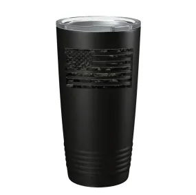 Black Multicam US Flag Tumbler