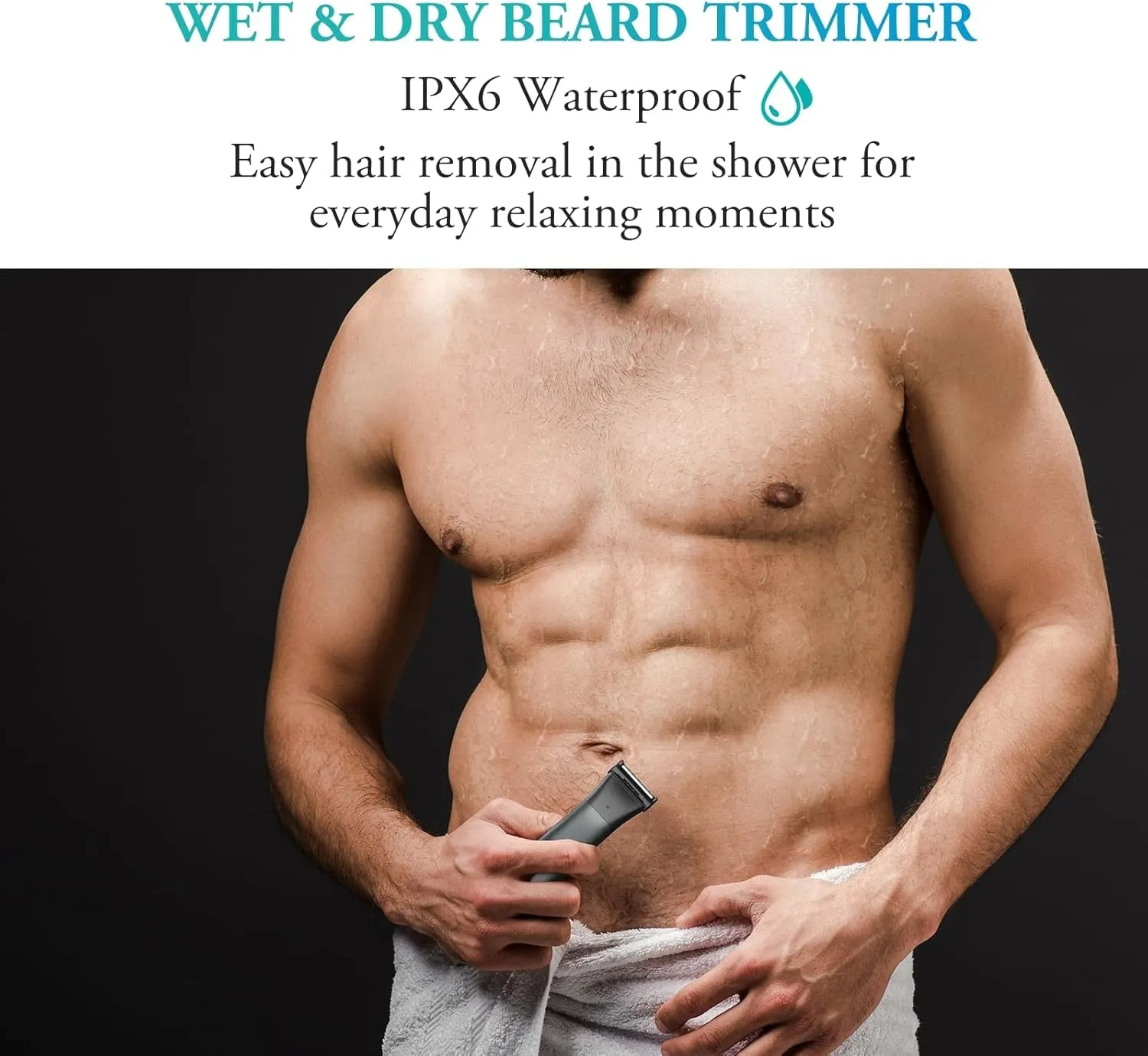 Body Hair Trimmer Men 2in1, Safe Mens Body Shaver for Pube Intimate, Waterproof Pubic Balls Hair Shaver for Men, Ball Body Groomer with Dual Cutterheads/Adjustable Comb