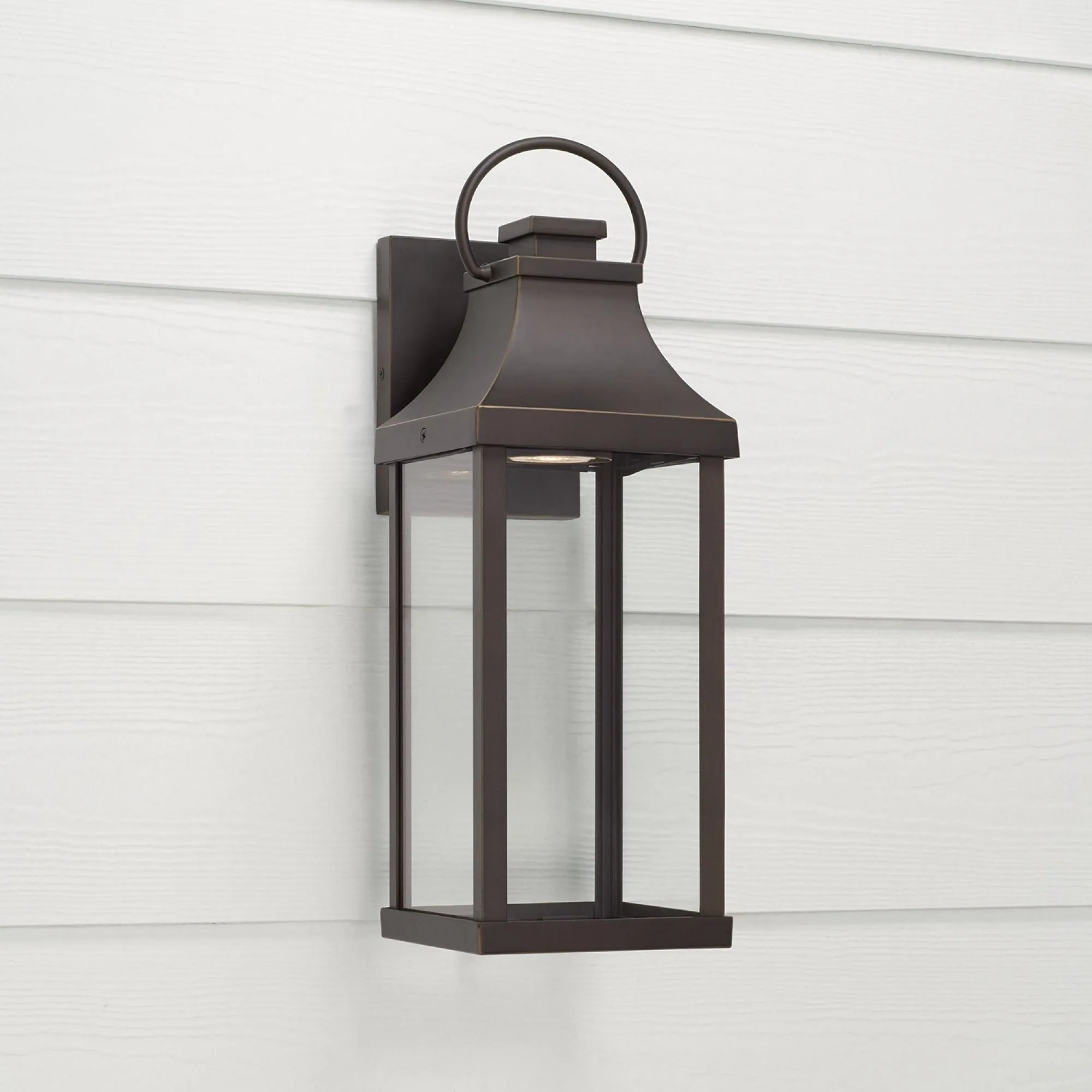 Bradford Night Sky Coastal Outdoor Wall Lantern - 17.25" Oiled Bronze