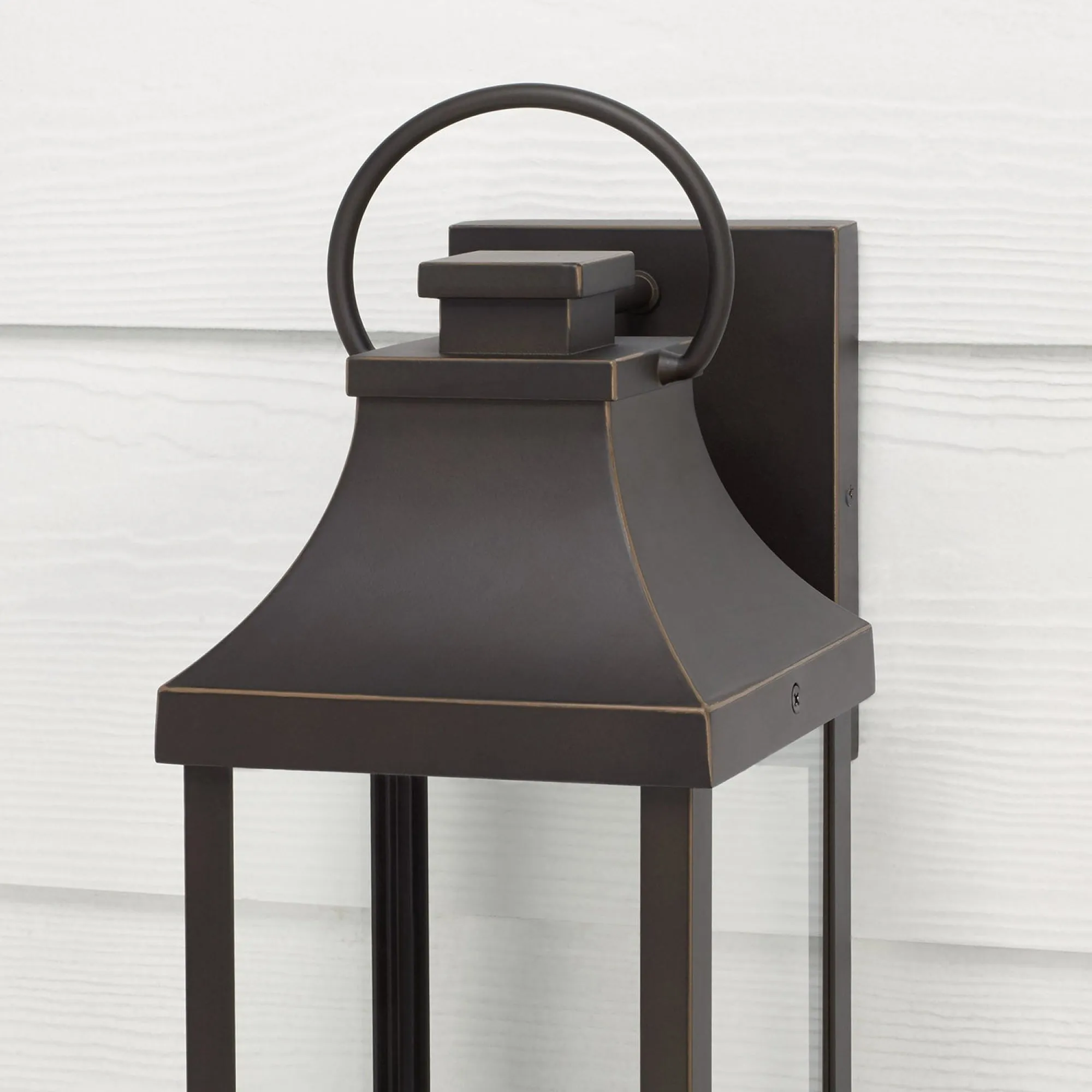 Bradford Night Sky Coastal Outdoor Wall Lantern - 17.25" Oiled Bronze