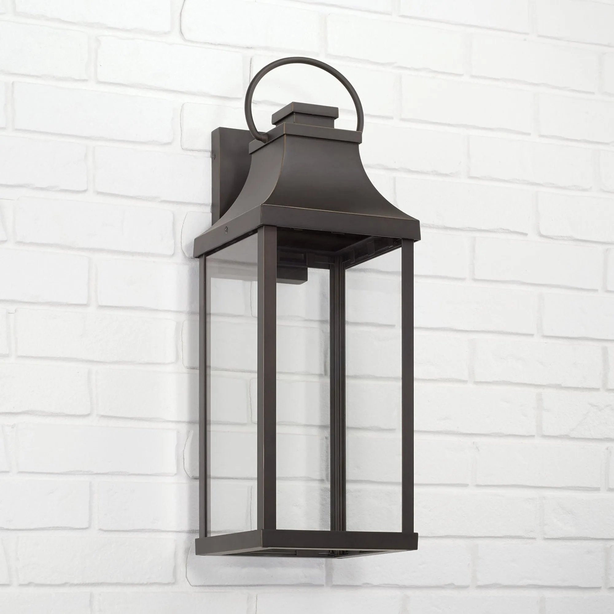 Bradford Night Sky Coastal Outdoor Wall Lantern - 24" Oiled Bronze