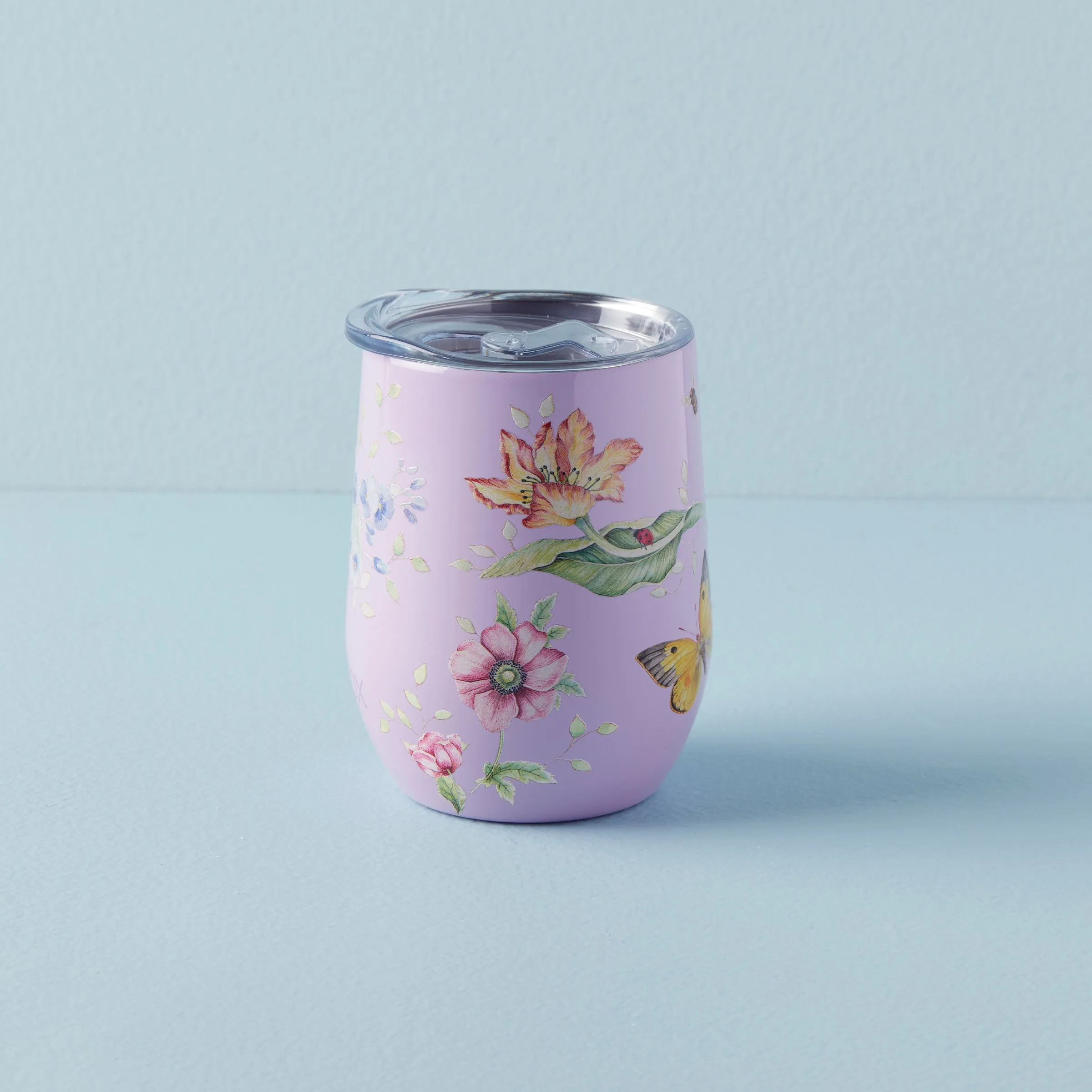 Butterfly Meadow Lavender Stainless Wine Tumbler