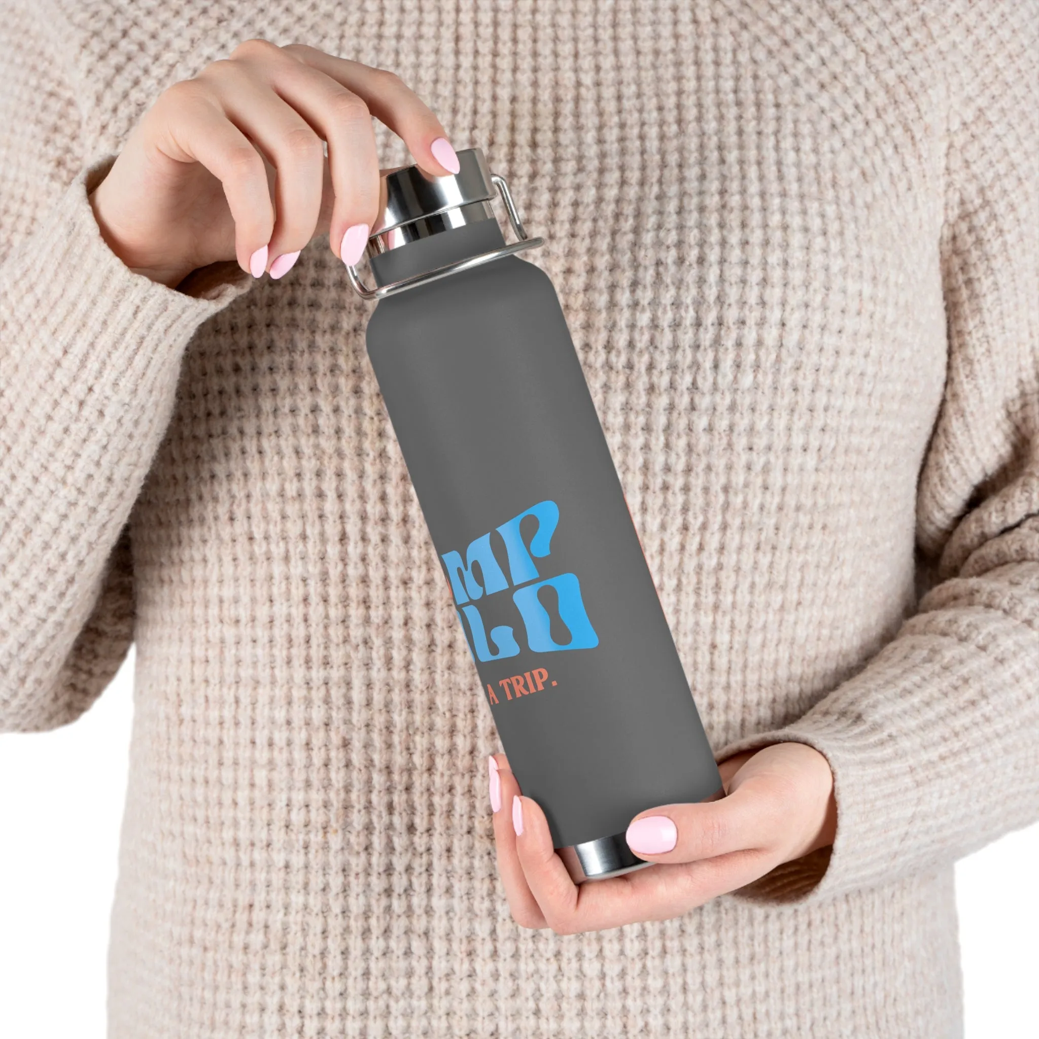 Camp Lolo Copper Vacuum Insulated Bottle, 22oz