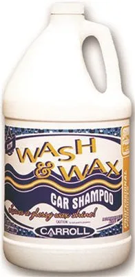 Carroll&reg; Wash And Wax Car Wash Shampoo, Yellow, 1 Gallon