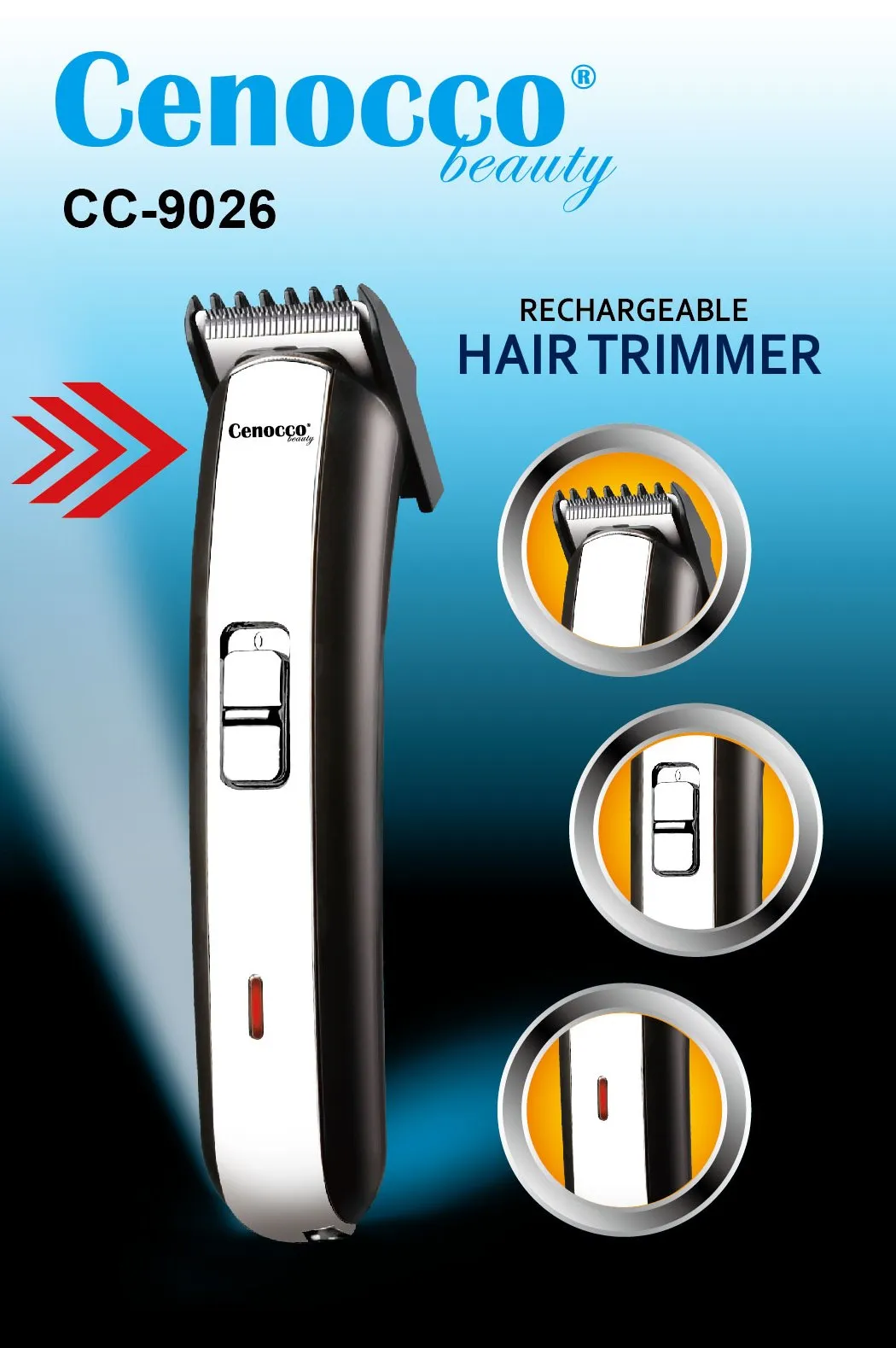 Cenocco Beauty CC-9026; Rechargeable Hair Trimmer