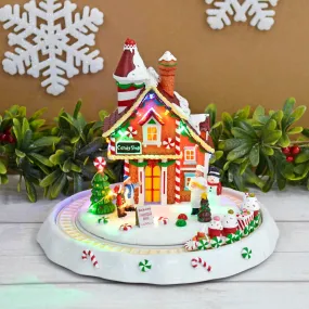 Christmas Candy Shop Scene Light Up Music Moving Train 27cm