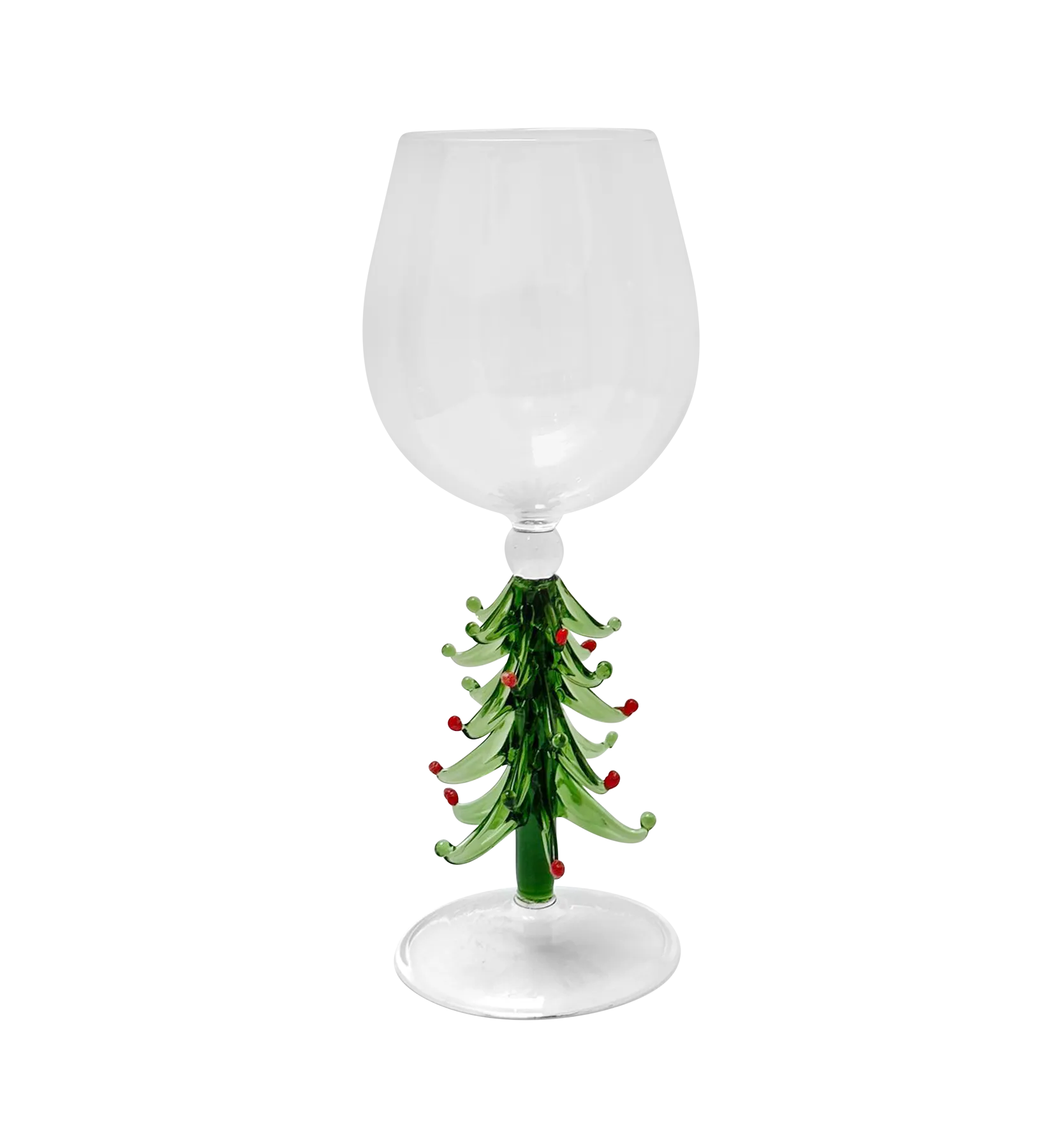 Christmas Tree Wine Glass