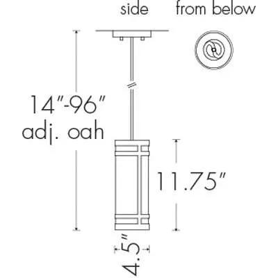 Classics 10187-SM Indoor/Outdoor Stem Mount Pendant By Ultralights Lighting