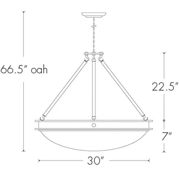 Compass 9925-30-CH Indoor/Outdoor Chain Hung Pendant By Ultralights Lighting