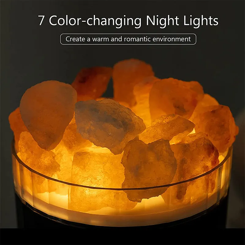 Crystal Salt Stone Lamp Humidifier USB Air Fragrance Sprayer Home Decor