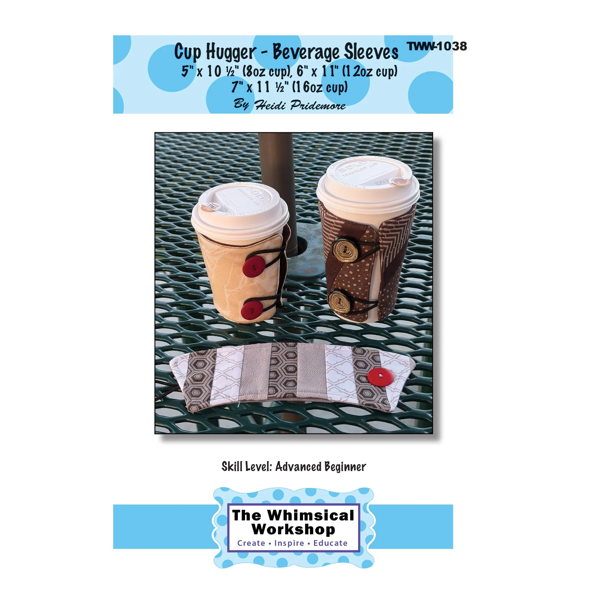 Cup Huggers Beverage Sleeves Pattern TWW-1038 - Paper Pattern