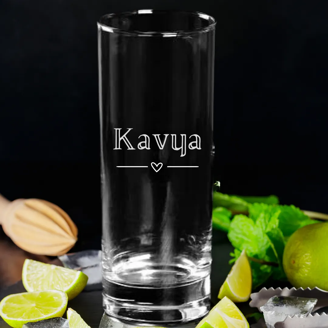 Customized Cocktail Bar Glasses With Name Engraved Highball Glassware