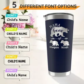 Customized Mama Bear Tumbler With Cubs