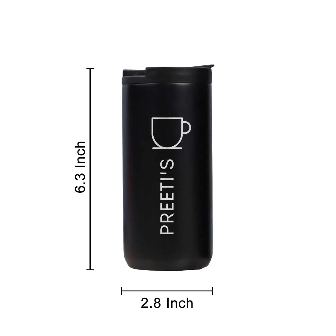 Customized Small Coffee Tumbler Cup for Office Travel Home  (400 ML) - Tea Lover