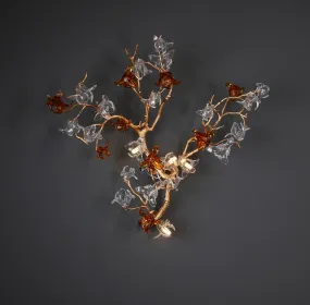 Designer Recommended Art Design Brass Branches Flower Wall Lamp