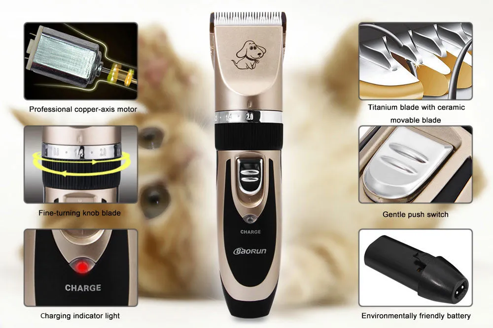 Electrical Pet Hair Clipper Professional Grooming Kit Rechargeable