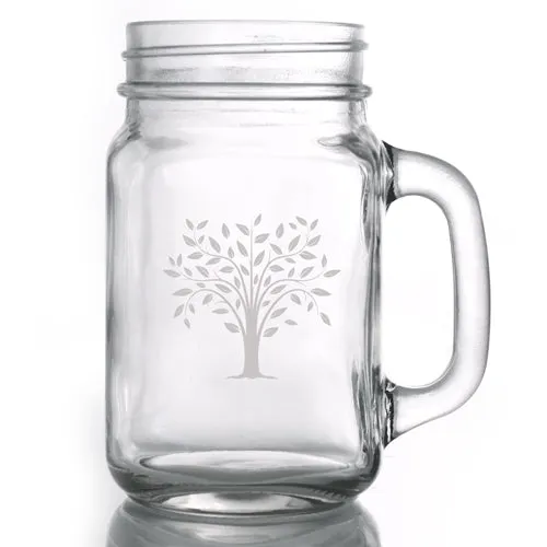 Engraved BarConic® Glassware – 20oz. Wine Glass, 16oz. Mason Jar Mug