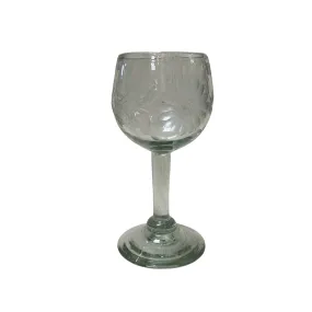 Etched Wine Glass