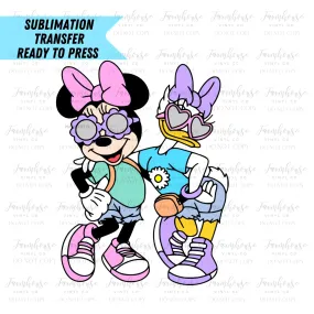 Fantastic Friends Design, Ready To Press, Sublimation Transfers, Magical Vacation, Sublimation, Transfer Ready To Press, Duck & Mouse Design