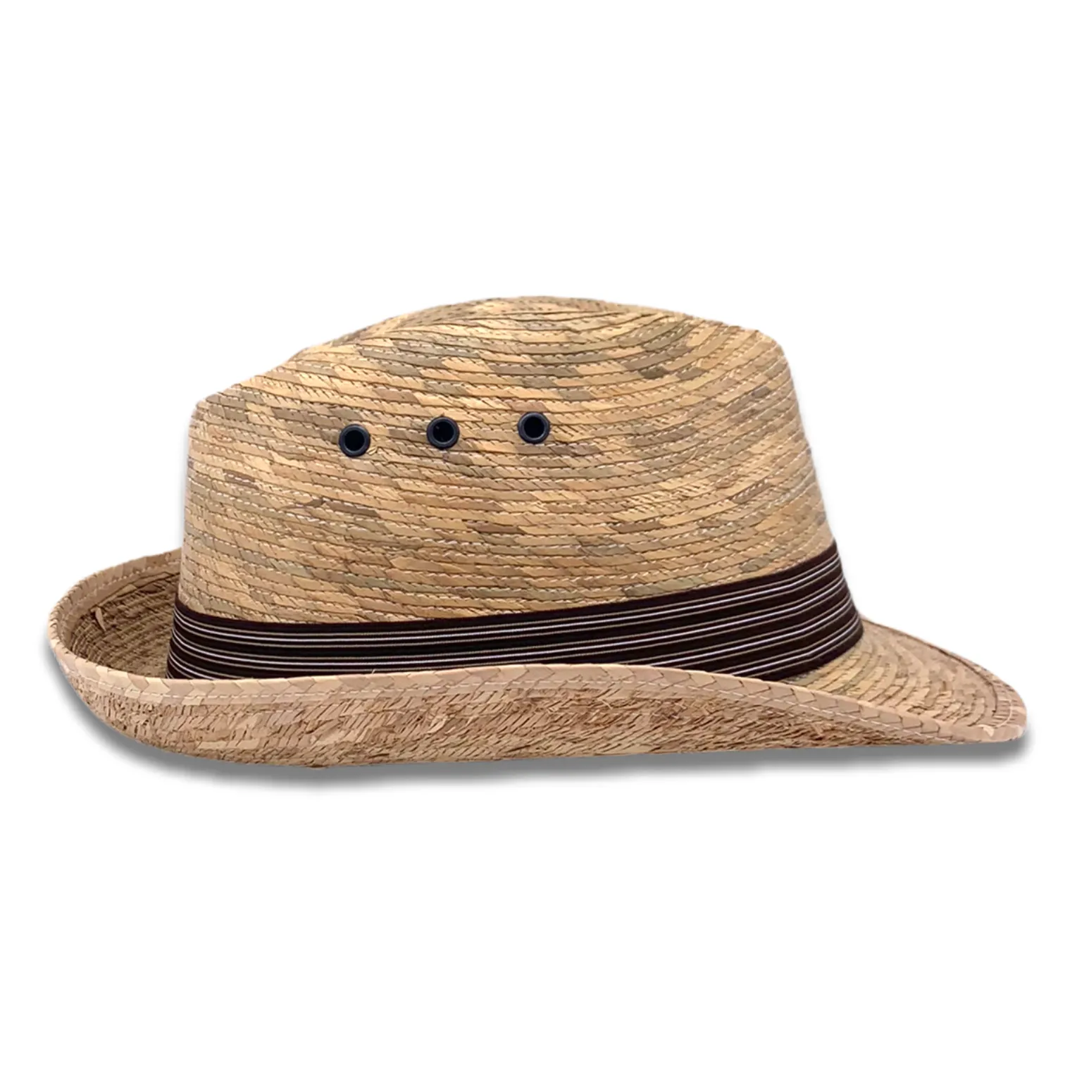 Fedora Palm Hat- Burnt Sahuayo Palm 2