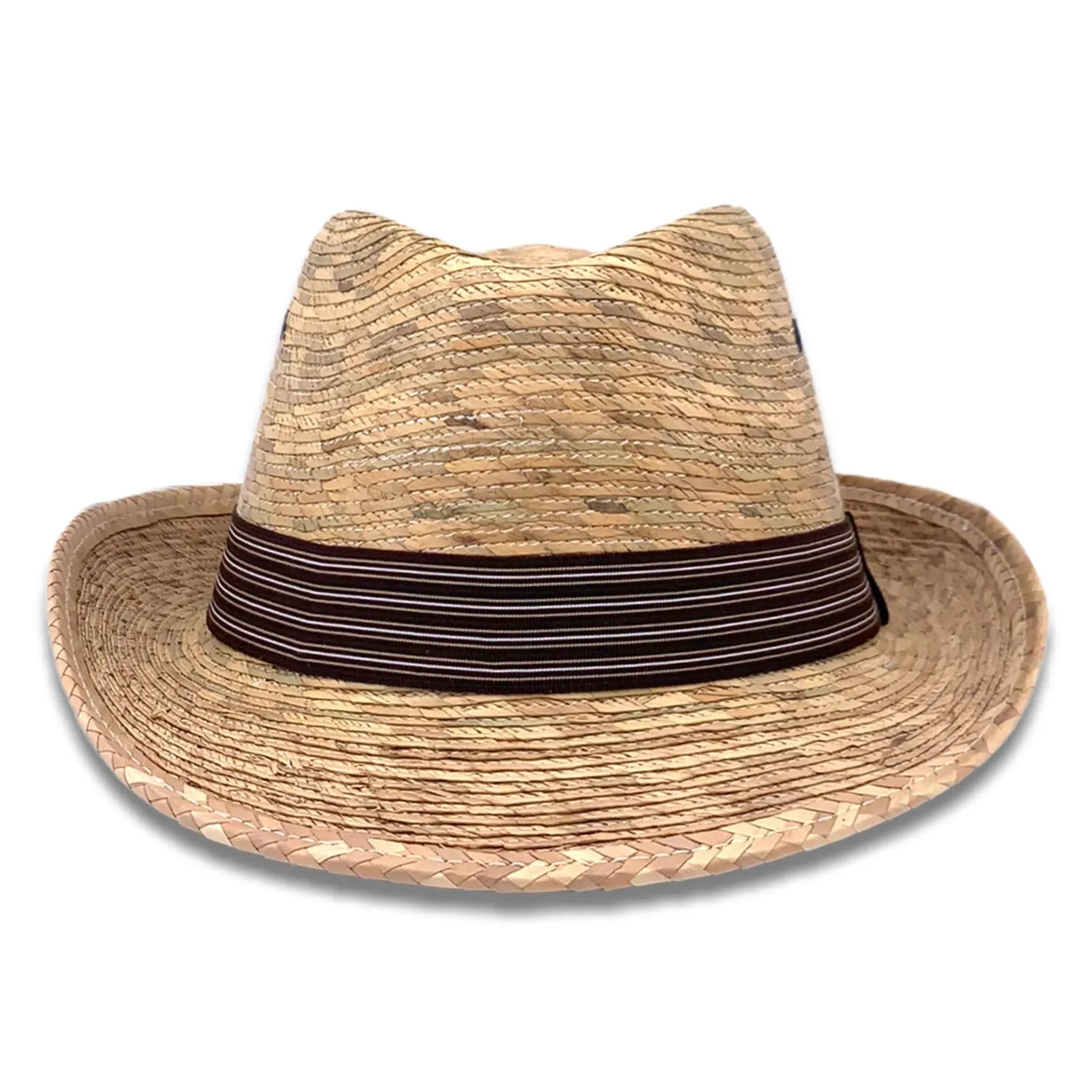 Fedora Palm Hat- Burnt Sahuayo Palm 2