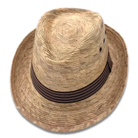 Fedora Palm Hat- Burnt Sahuayo Palm 2