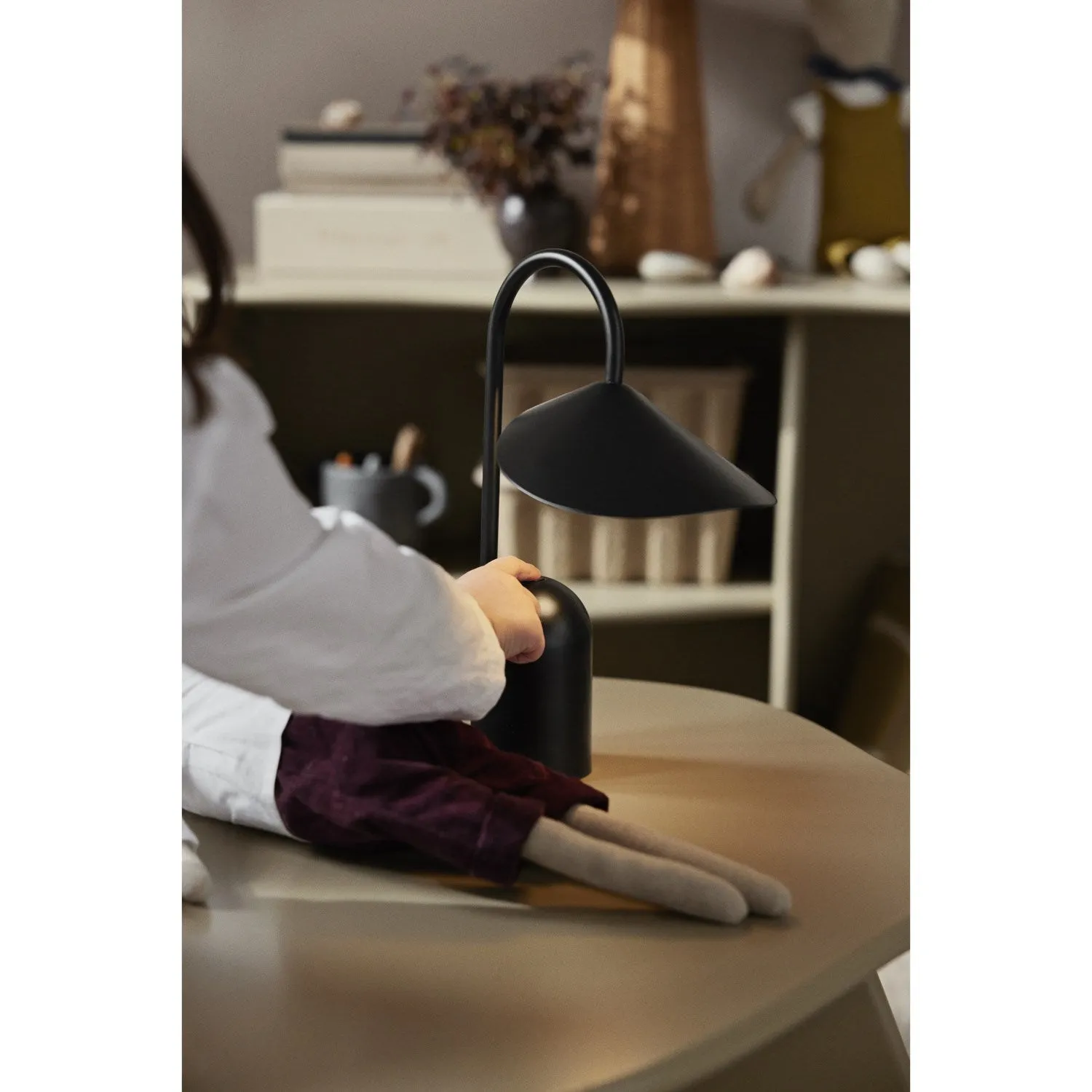 Ferm Living Black Arum Portable Lamp