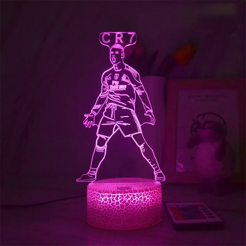 Football CR7 Cristiano Ronaldo 3D lamp 1/3/7/16 colors available for Football Fans