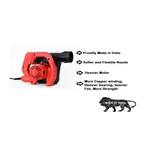 Foster FEB-650VBL Corded Air Blower with Vaccum Cleaner, Powerful Motor, Variable Speed for Clearing Away Dust Particles from Furniture, Cars, Computers, Windows & Bed Sides (Royal Black)