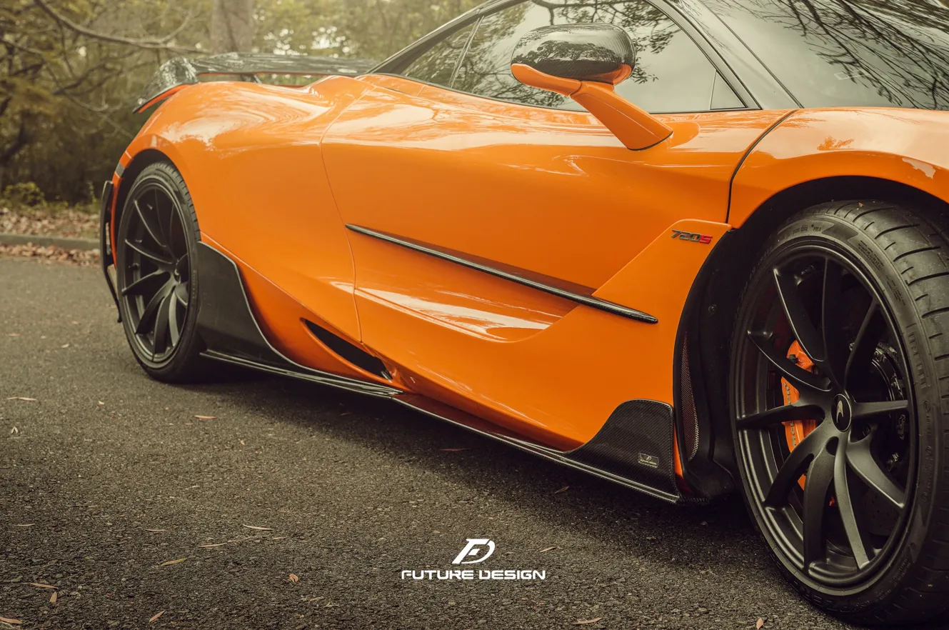 Future Design Carbon Fiber Side Door Blades for McLaren 720S