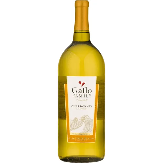 Gallo Family Vineyards Chardonnay White Wine 1.5 Liter Glass Bottle