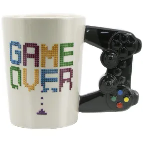 Game Over Coffee Mug 3D Game Controller Handle Office Coffee Ceramic Cup Mug Nerd Mug Gameboy Gamer Gift