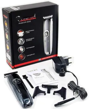 Geemy GM-6050 Professional Hair & Beard Trimmer Runtime: 60 min Trimmer for Men & Women (Black)