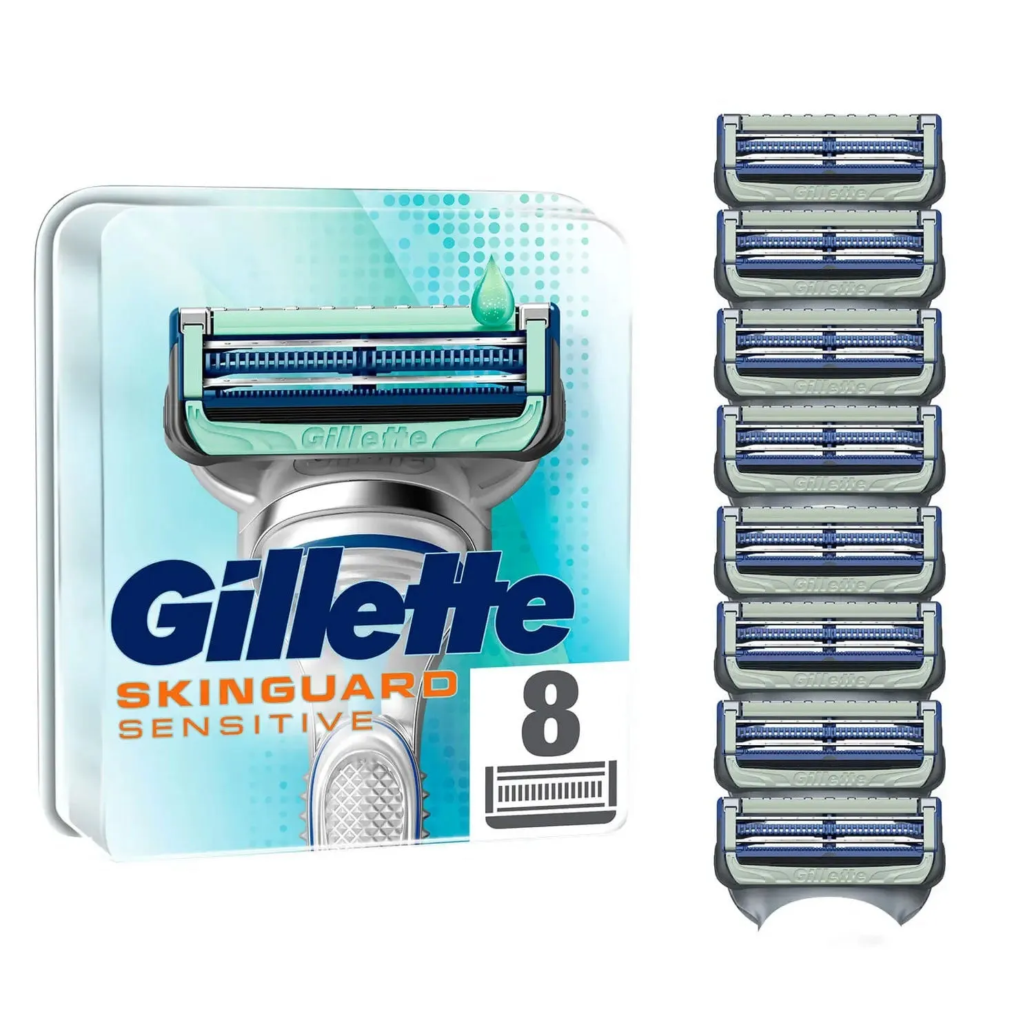 Gillette SkinGuard Sensitive Razor Blades for Men's Pack of 8